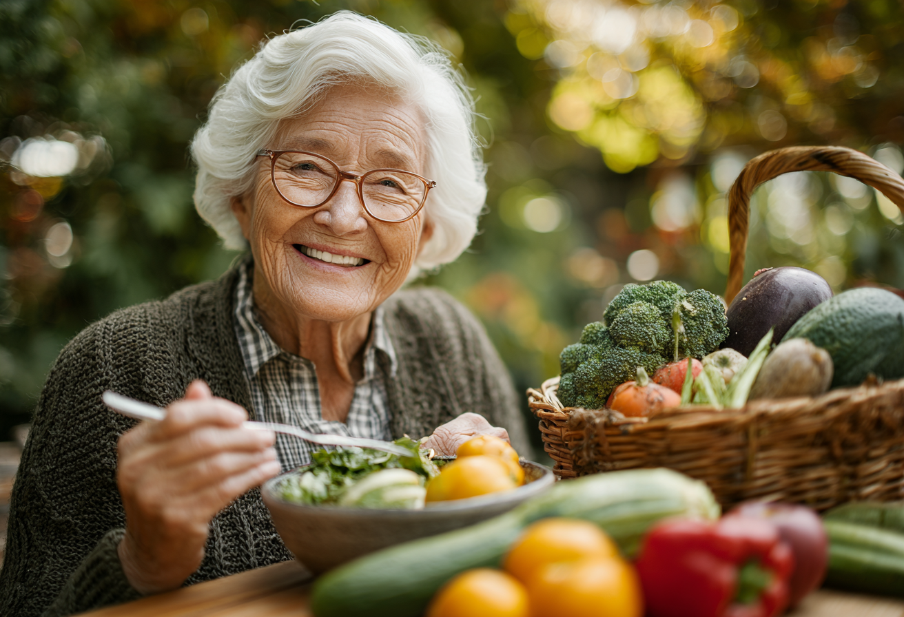 Persoană matură energică și fericită